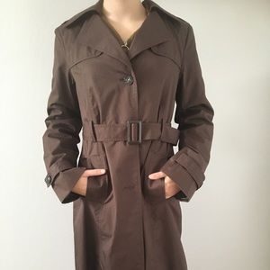 Attention Brown Trench coat Women Size Medium